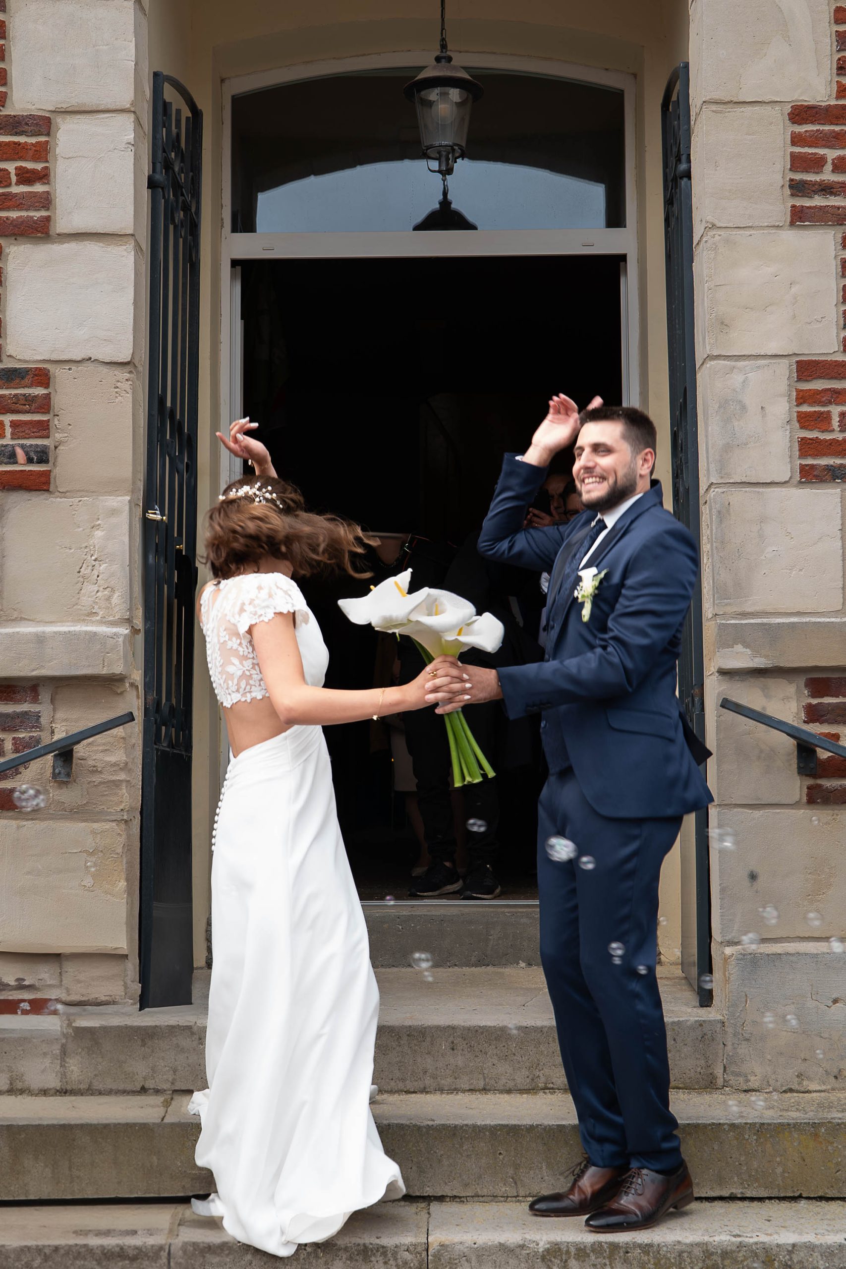 mariage Barbara et Antoine couple preparation mariée